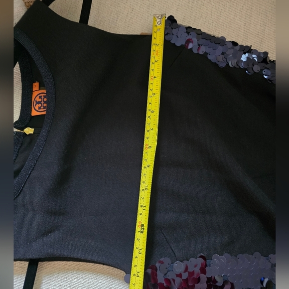 Tory Burch Elegant Black and Blue Sequin Dress - Picture 7 of 10